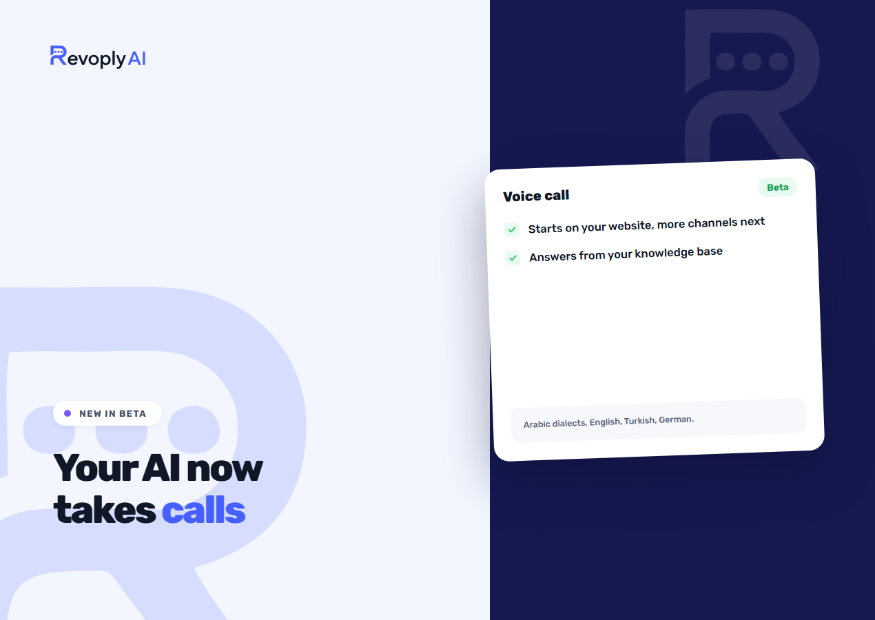 A customer talking to the AI voice agent