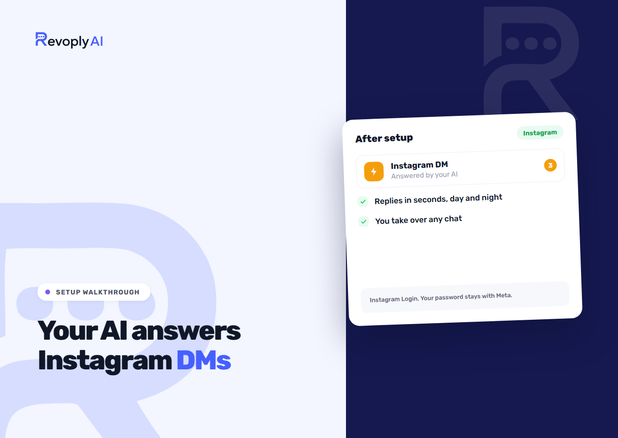 An AI assistant answering Instagram direct messages from one inbox