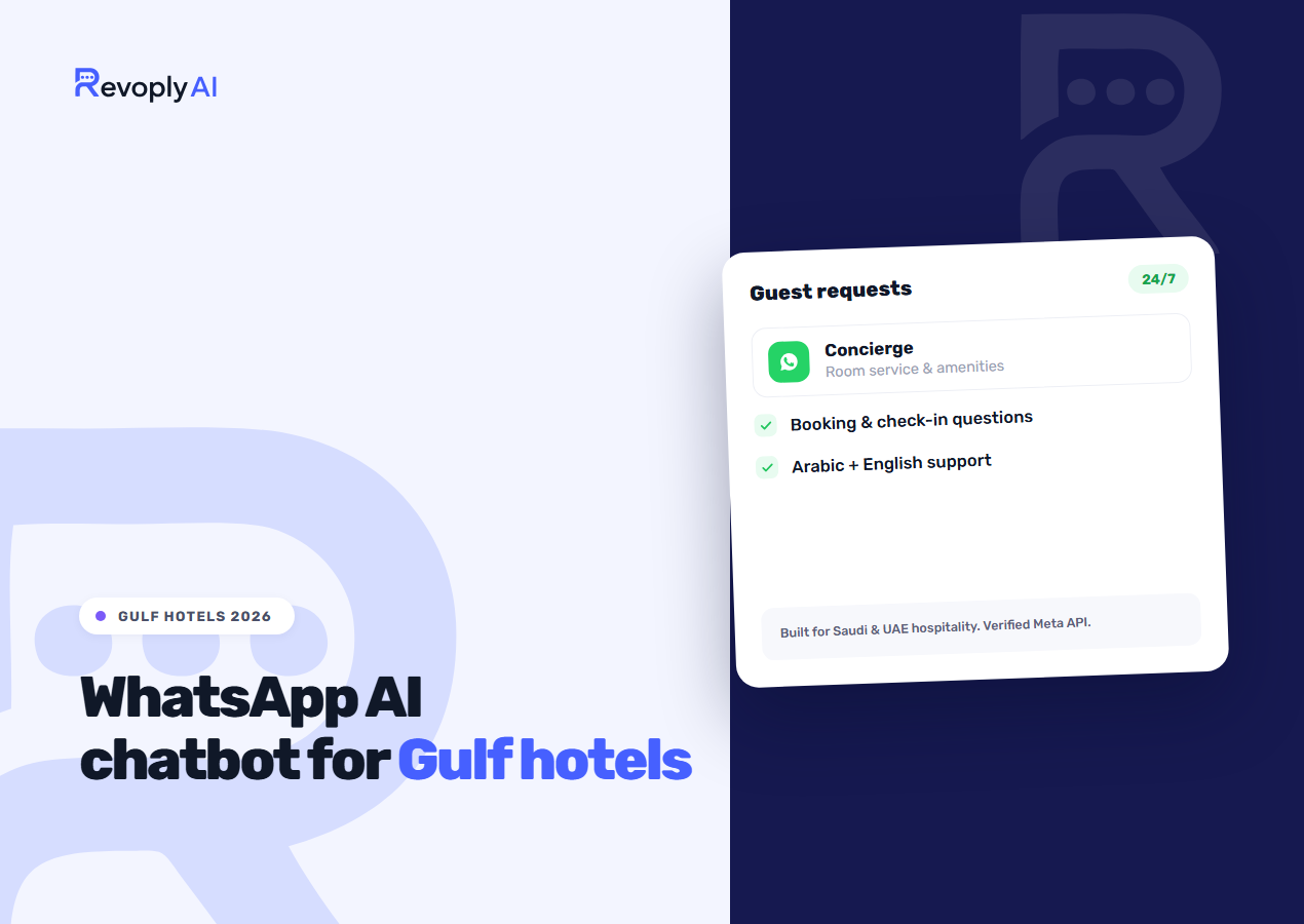 How Gulf hotels use WhatsApp AI chatbots for guest requests, concierge, and booking support