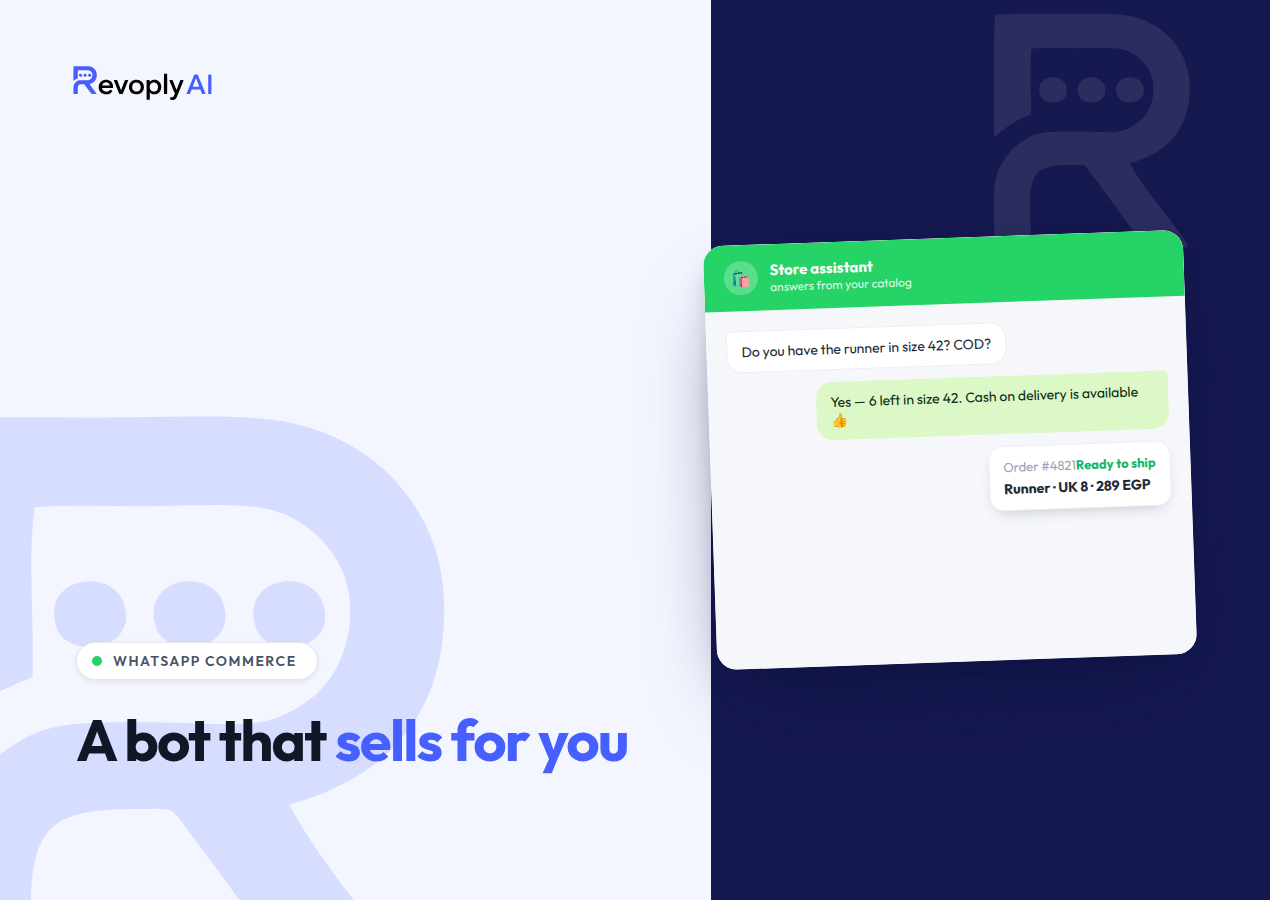 WhatsApp AI chatbot for e-commerce stores